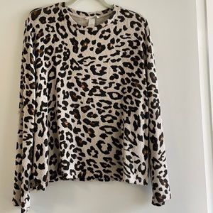 H&M cheetah print knit sweater
